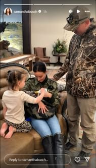 Kyle Busch, Samantha Busch and daughter Lennix. Source: Instagram, @samanthabusch